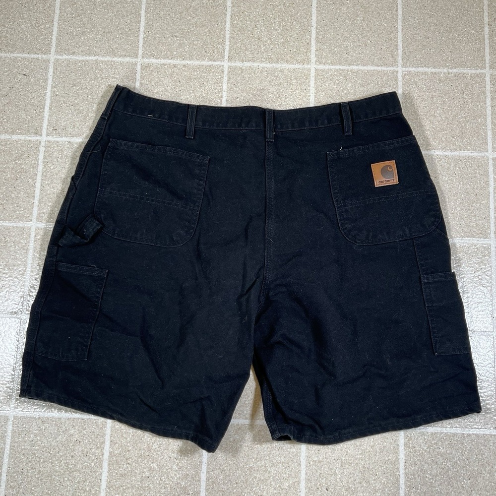 Carhartt Shorts Sz 42 Black Carpenter Workwear Jeans Hammer Loop B141 BLK USA